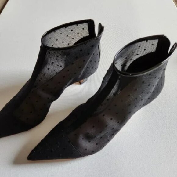 Christian Dior Pretty Polka Dot Mesh Booties - Picture 2 of 6